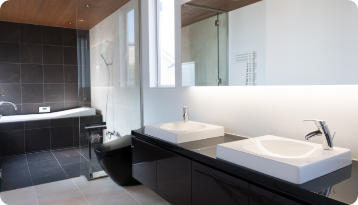 高級感のあるバスルーム