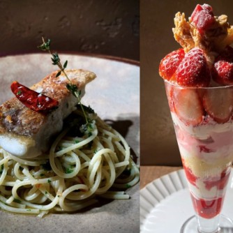 【Pasta　クオーレ】
TVでも話題！昆布出汁で茹でるスパゲッティーと旬のフルーツパフェが絶品。こだわりの一皿を味わってみてはいかがでしょうか。