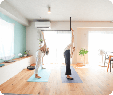 ヨガもラクラクの広さ！