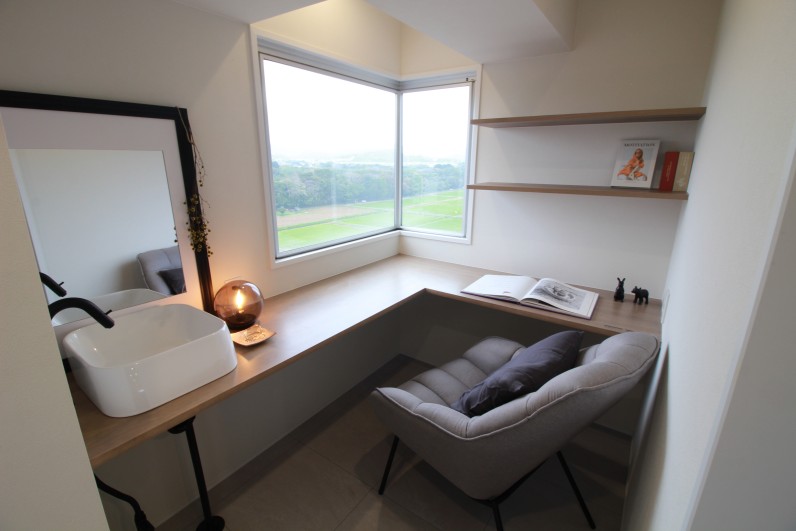 曲線のインテリア